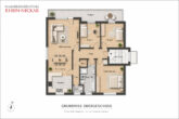 Frisch sanierte & geräumige 4 ZKB Wohnung mit großem Balkon in bevorzugter Wohnlage von Hockenheim - Grundriss