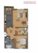 Geräumige & lichtdurchflutete 3 ZKB Wohnung mit EBK, Balkon, frisch saniertem Bad und Stellplatz - Grundriss