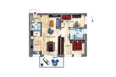 Neuwertige 3 ZKB Wohnung mit exklusiver EBK, Kochinsel, sonnigem Balkon, Carport uvm. - Grundriss